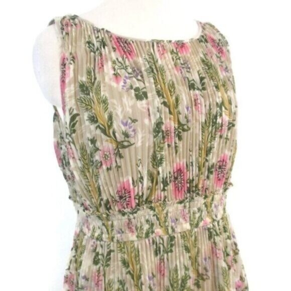 Anthropologie Plenty by Tracy Reese Terraced Garden Dress Floral Blush Pin Large - Picture 3 of 5